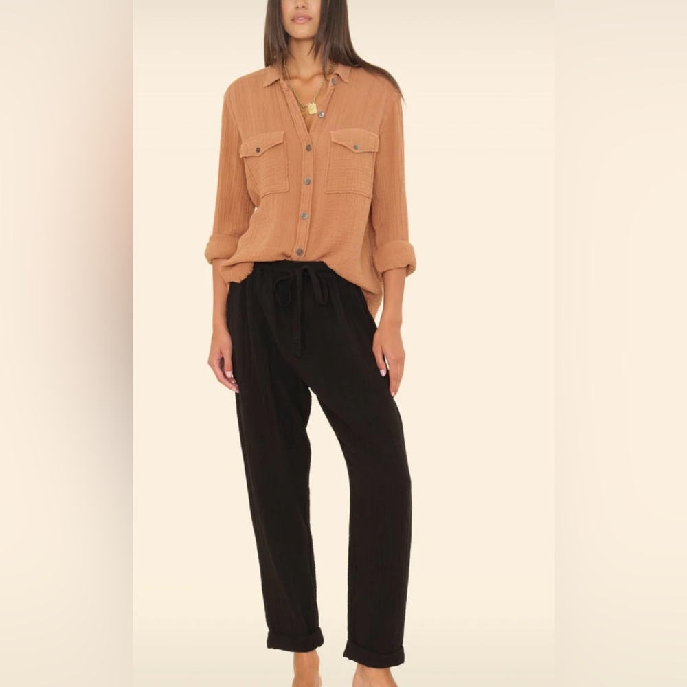Xirena black gauze pants